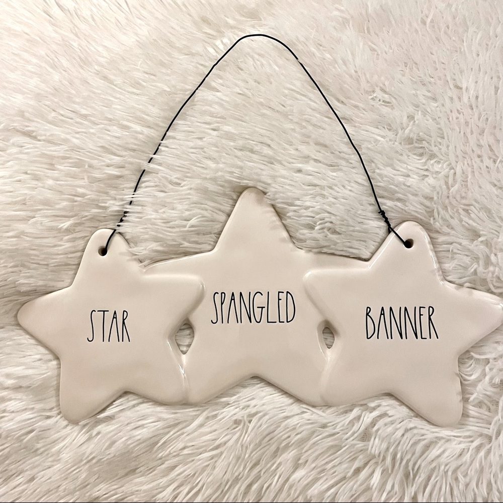 RAE DUNN : “Star Spangled Banner” Patriotic Wall Decor NWOT